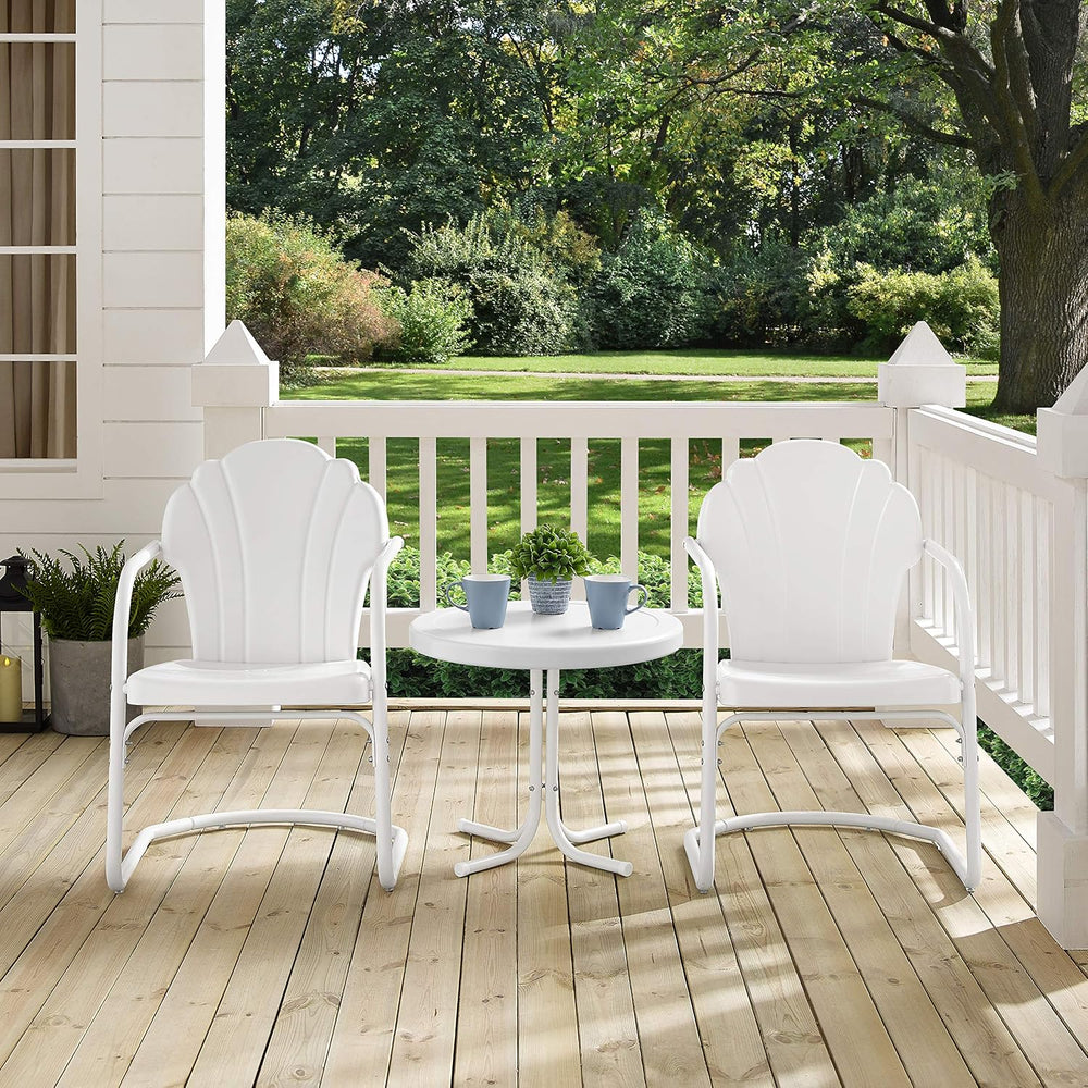 Crosley Furniture Tulip 3-Piece Chair & Side Table Set
