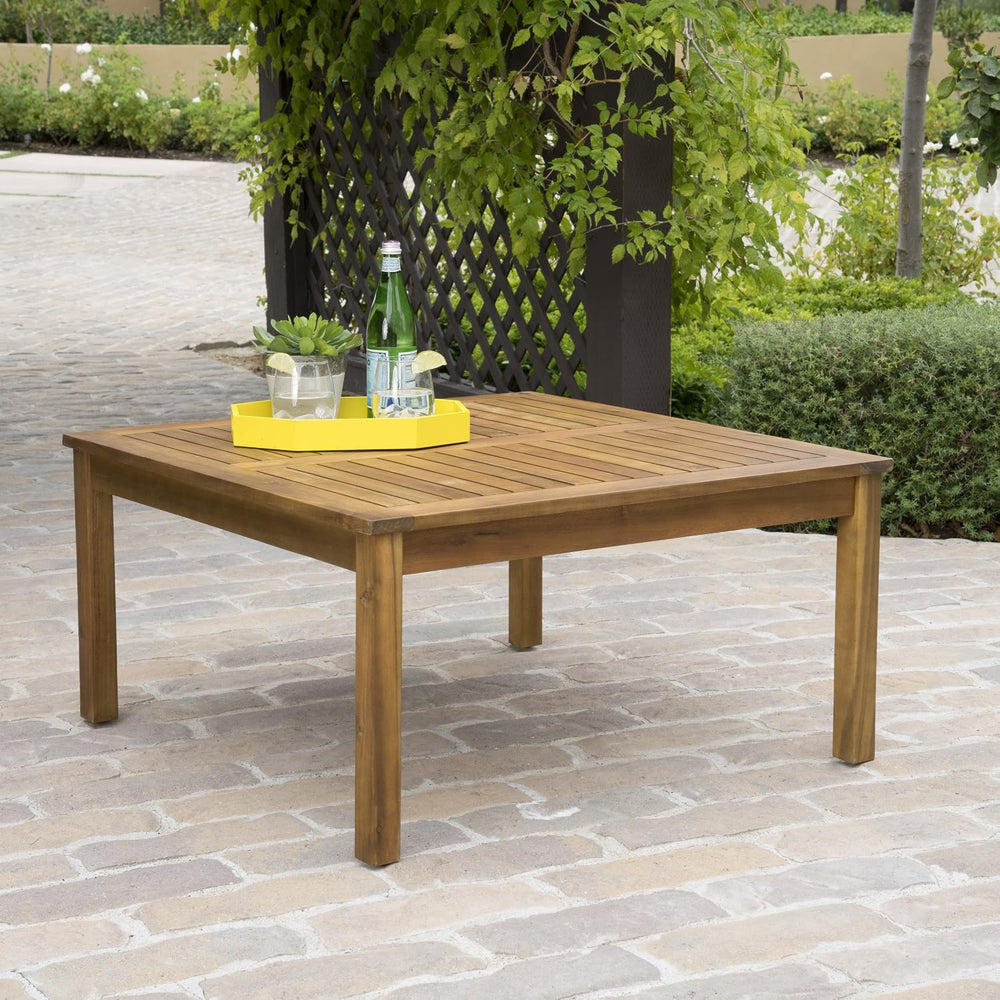 Christopher Knight Home Perla Outdoor Acacia Wood Coffee Table, Teak Finish ,...